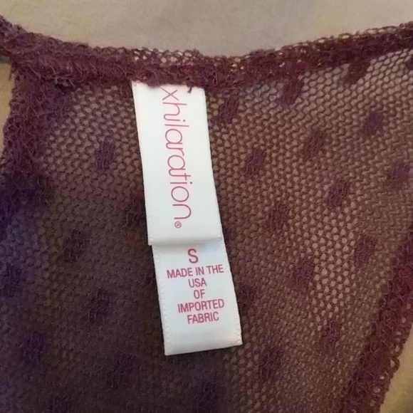 Plum-colored Ruffle Tank Top Size Small - Picture 2 of 5